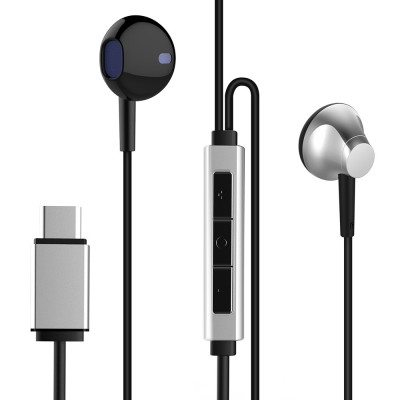 Марки Baseus Луксозни дигитални стерео слушалки хендсфрий с USB TYPE-C порт оригинални BASEUS B51 за LG/HTC/XIAOMI/Huawei и други сребристи
